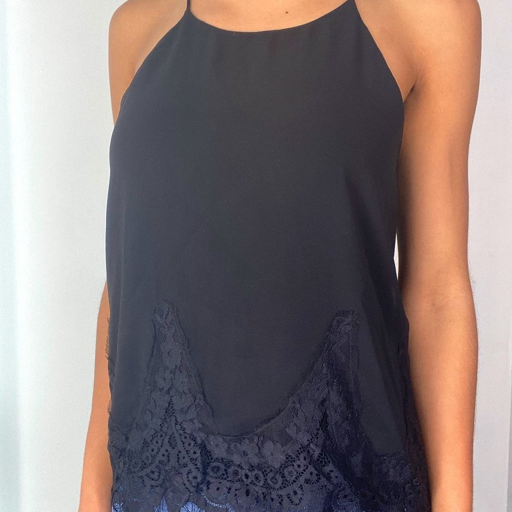 Black Thin Strap Tank